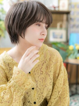 カバーヘア ブリス 上尾西口店(COVER HAIR bliss) グレーベージュ丸みショートマッシュウルフh4上尾20代30代40代