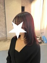 メゾンセブンルックス 宇都宮簗瀬店(Maison 7LOOKS)&nbsp;顔まわりレイヤー×ワインレッド