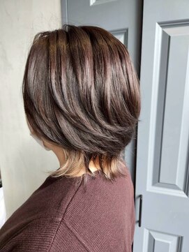 ジェコ ブラン(gecko. brun) ネオウルフ/インナーカラーグレージュ/小顔効果 #武蔵小山美容室