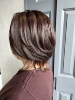 ジェコ ブラン(gecko. brun) ネオウルフ/インナーカラーグレージュ/小顔効果 #武蔵小山美容室