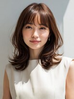 ヘアー ミッション 心斎橋店(hair Mission) 透明感カラー/ショコラブラウン/ミディアムレイヤー