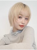 ショートボブボブレイヤー切りっぱなしボブショートカット表参道