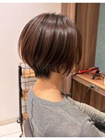 アッシュ 茗荷谷店(Ash)&nbsp;くびれショート　脱白髪染め　白髪ぼかしハイライト