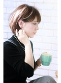 40代女性のナチュラルツヤボブ