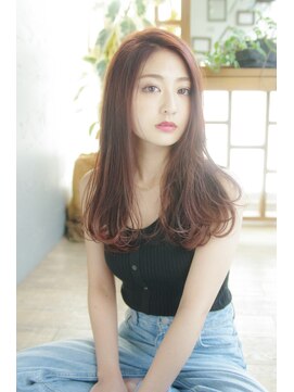 ウニコ(unico) 『unico. 沼舘』テラコッタベージュで作るニュアンスロング