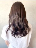 ミントベージュロング_ココアブラウンフリンジウェーブ_ba273311