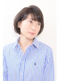 40代の忙しいママにピッタリ☆可愛いショートボブ