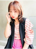 【kate 大宮】優しさピンクベージュ×ゆる巻ミディ