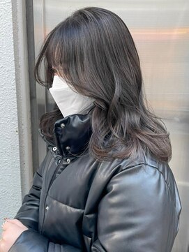 アイティーバイアルバム 下北沢店(IT by ALBUM) グレージュミディ_外ハネボブセクションカラー_ba375272