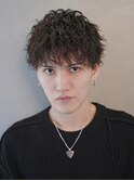 フェザーパーマ/刈り上げセンターパート/サーフカール[新宿]