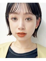 ガーデン オオタカノモリ(garden otakanomori)&nbsp;透明感暗髪×束感ショート×シースルーバング×フレンチガーリー