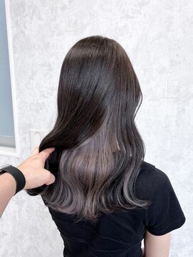 デミヘアー(Demi hair) ブラウングレージュカラー×シルバーアッシュ