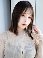 エインアンリー 表参道(AIN.ANLY.)&nbsp;薄めバングインナーカラーベージュ美髪フェイスレイヤー大人女子