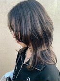 ロングウルフ　ニュアンスカラー　ブリーチ
