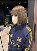 ミルクティーベージュ×ボブ
