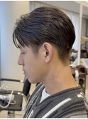 刈り上げセンターパート/直毛/池袋メンズカット