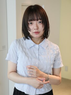 ロジェ(loje) 20代30代40代 ふんわり柔らかボブ×透けバング