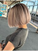 ワンレンボブコントラストバレイヤージュ