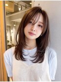 レイヤーミディアム×内巻きワンカール