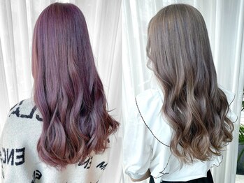 ヘアーアンドスパ フェリーチェ ミチ 野田屋町店(HAIR&SPA felice MICHI)の写真/≪岡山駅前≫髪質改善×透明感カラーで抜け感のある仕上がりに◎グレージュやミルクティーカラーもお任せ