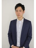 ジェントルショートツーブロック刈り上げアップバング