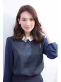 大人可愛い簡単スタイリングパーマ/似合わせカット/セミディ