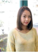 鎖骨ナチュラルストレートミディアム