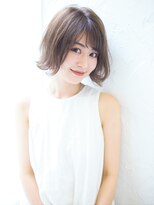 カモン(CAMON)&nbsp;【CAMON】シンプル外ハネショート×グレージュ