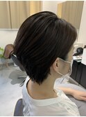 耳掛けショートボブ