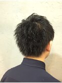 アシメビジネスショートヘア<ヒロ銀座/浜松町/メンズ/理容室>