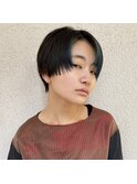 モードショートとバングカラー