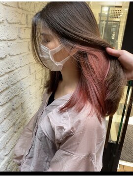 グロー(glow) インナーカラー/イヤリングカラー/チェリーレッド/暖色系カラー