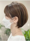 ショートボブ/耳掛け/30代/40代/50代