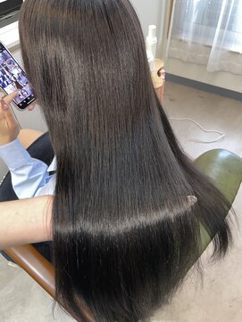 ヒョンミョン ライズバイレボ 柏西口店(hyon myon/RISEbyREVO) 髪質改善縮毛矯正/グレージュ/柏