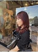 ブリーチ無しダブルカラーチェリーブラウン☆