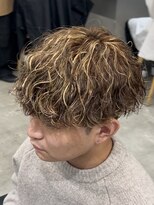 フィフスパーク(fifth PARK) 渋谷緩め波巻きスパイラルパーマメンズハイライトカラー19時以降