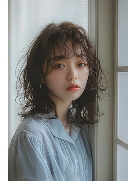 ラナ 新宿(lana) こなれミディアム/顔まわり/レイヤーカット【lana hair 新宿】