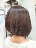 30代40代50代大人ナチュラル前下がりボブ白髪ぼかし脱白髪染め