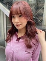 ノラギンザユー(NORA GINZA/U)&nbsp;暖色カラーピンクブラウンチェリーピンクレイヤーカット