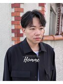 コンマバングな大人センターパート