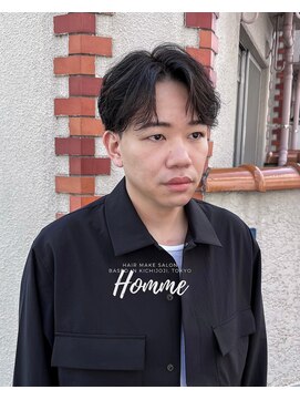オムファミーユラグ(homme, famille raugh) コンマバングな大人センターパート