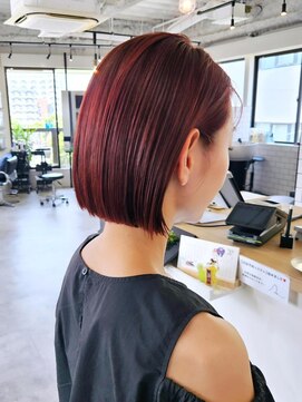 エイス 梅田 中津(Ace) ぷつっとボブ × ピラミンゴカラー