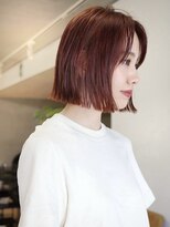 スク(SUKU)&nbsp;切りっぱなしボブ×暖色カラー