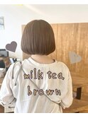 ボブのミルクティーブラウン