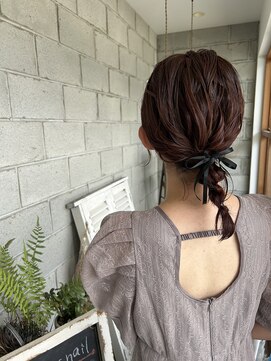 ニキ ヘアー ネイル 子安店(niki hair, nail) ボブでも可愛く編み下ろしを！