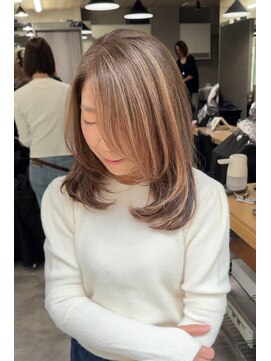 レディアル 大宮(REDEAL ope.) 【ハイライト】ベージュハイライトバレイヤージュ