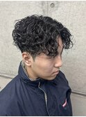お客様スタイル刈り上げセンターパート波巻きツイストスパイラル