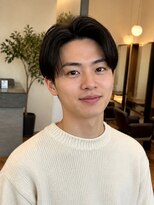 ノエルヘアー(Noel hair) Men's/ミディアムショート/センターパート/ナチュラル黒髪