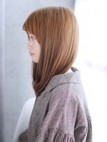 ヘアメイク ナル(hair make nalu)&nbsp;ショートバングの内巻きワンカールスタイル