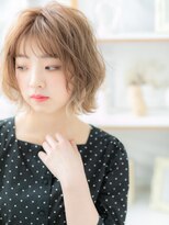 モッズヘア 越谷(mod's hair) 大人かわいいハイトーンくせ毛風ボブウルフc越谷20代30代40代